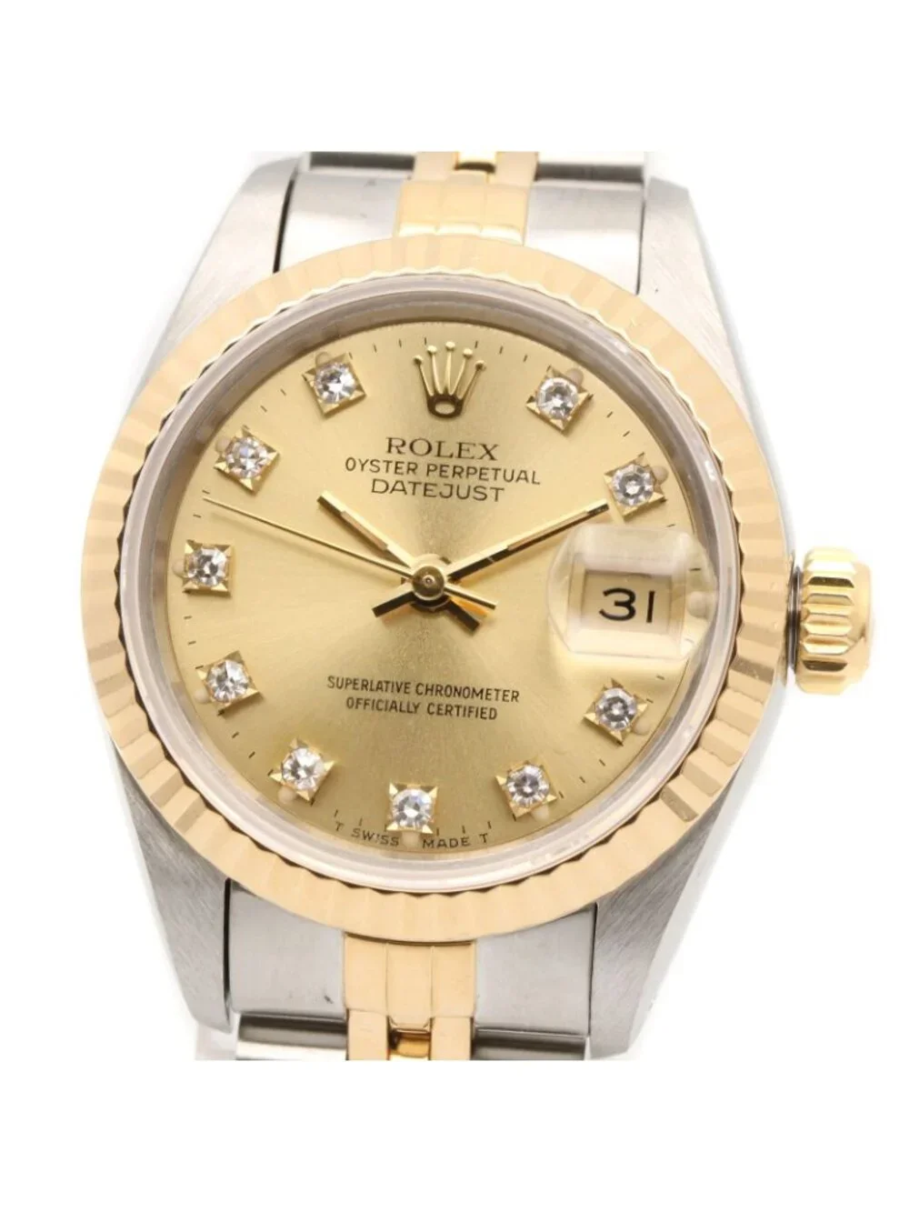 Rolex Watch Datejust Diamond 18K Stainless Steel